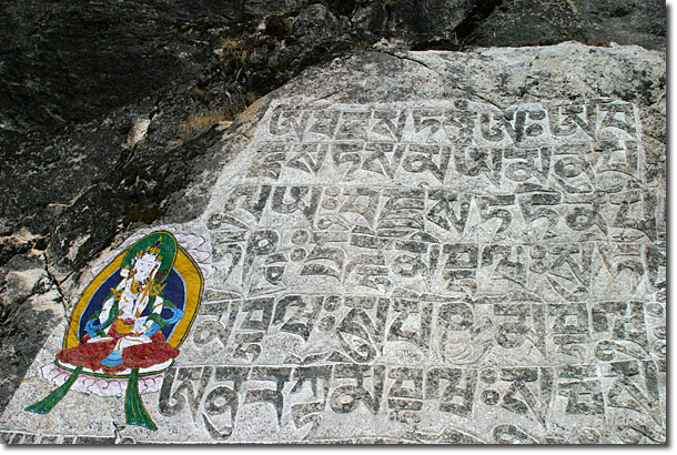 Everest Base Camp Trek, Namche Bazaar to Tengboche - Prayer Stones, Nepal