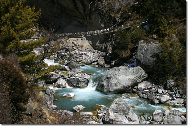 Everest Base Camp Trek, Namche Bazaar to Tengboche - Flimsy Bridges, Nepal