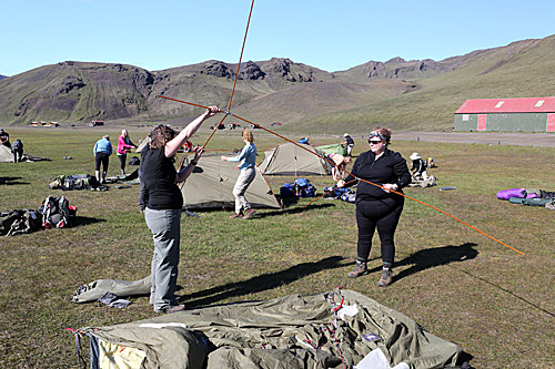 Setting up Camp - Laugavegur / Landmannalaugar Trek, Iceland