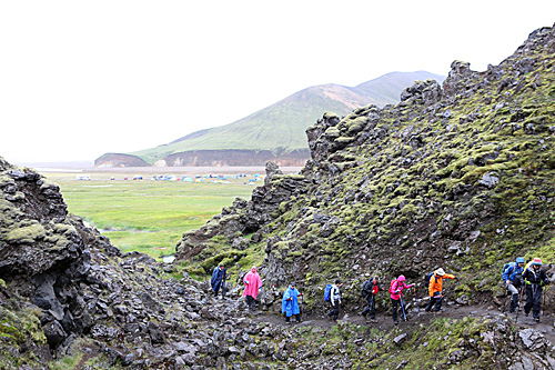 Pulling out of Camp - Laugavegur/Landmannalaugar Trek, Iceland