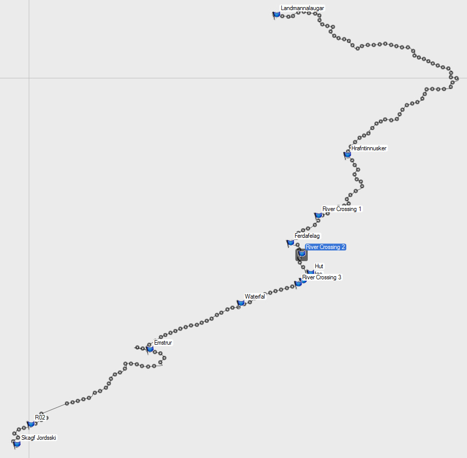 Laugavegur/Landmannalauger Trek Map